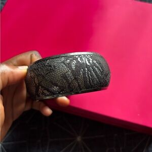 Black Lace Bangle Bracelet